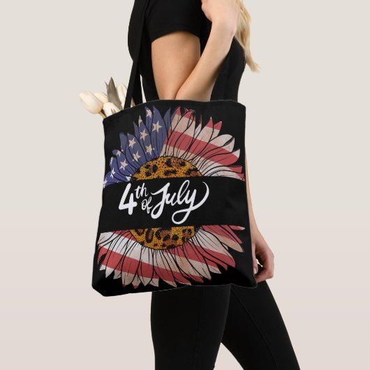 Happy 4th of Juli Sunflower Women's T-shirt Tote Bag (Dichtbij)