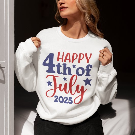 Happy 4th of July 2025 - Patriotic Design in Red & Trui