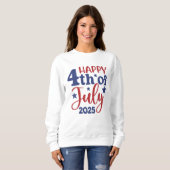 Happy 4th of July 2025 - Patriotic Design in Red & Trui (Voorkant volledig)