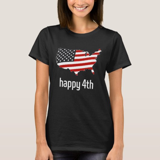 Happy 4th of July America T-shirt (Voorkant)