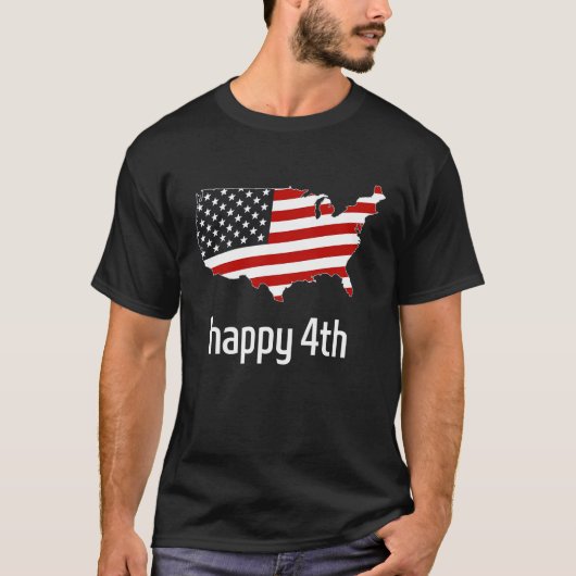 Happy 4th of July America T-shirt (Voorkant)