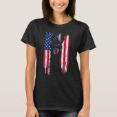 Happy 4th Of July American USA Flag Llama Alpaca S T-shirt (Voorkant)