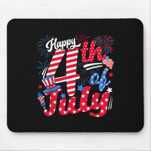 Happy 4th of July Amerikaanse vlag Amerikaanse 4th Muismat