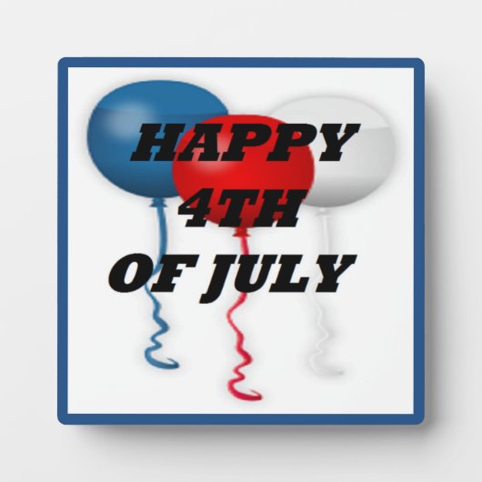 "HAPPY 4TH OF JULY" BALLOONS FOTOPLAAT (Voorkant)