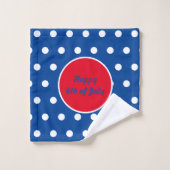 Happy 4th of July Bath Towels (Blue, White & Red) Bad Handdoek (Wasdoekje)