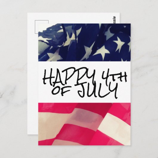 HAPPY 4th of JULY Briefkaart (Voorkant / Achterkant)