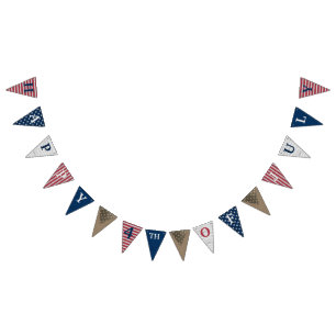 Happy 4th of July Bunting Banner