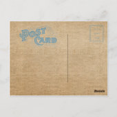 Happy 4th of July Burlap Flag Briefkaart (Achterkant)