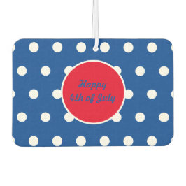 Happy 4th of July Car Air Freshener (Blue & White) Luchtverfrisser