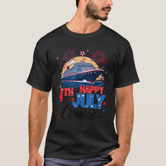 Happy 4th of July Cruise Patriotic Family Matching T-shirt (Voorkant)