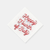 Happy 4th of July / Feestservetten (Rode Gradient) Servet (Hoek)