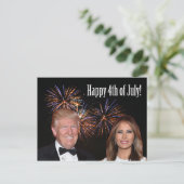 Happy 4th of July from Donald and Melania Trump Briefkaart (Staand voorkant)