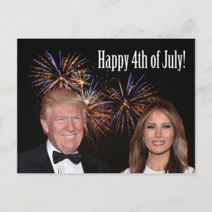 Happy 4th of July from Donald and Melania Trump Briefkaart