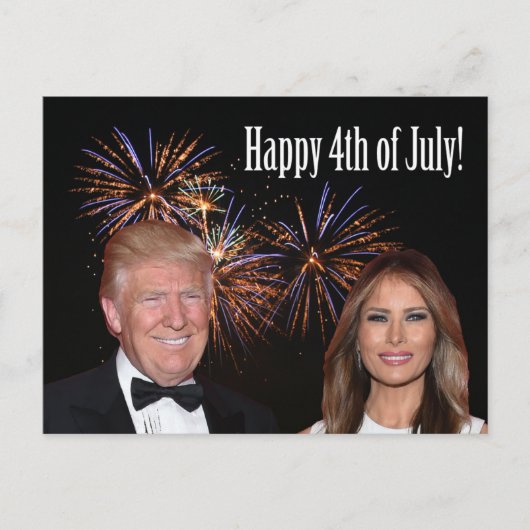 Happy 4th of July from Donald and Melania Trump Briefkaart (Voorkant)