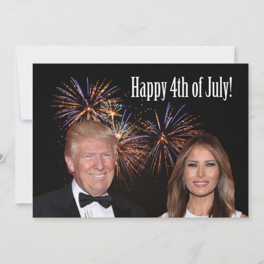 Happy 4th of July from Donald and Melania Trump Kaart (Voorkant)