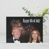Happy 4th of July from Donald and Melania Trump Kaart (Staand voorkant)