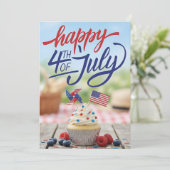 Happy 4th Of July Funny Patriotic USA Celebration Feestdagenkaart (Staand voorkant)