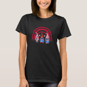 Happy 4th Of July Gnomes Rainbow Patriotic America T-shirt
