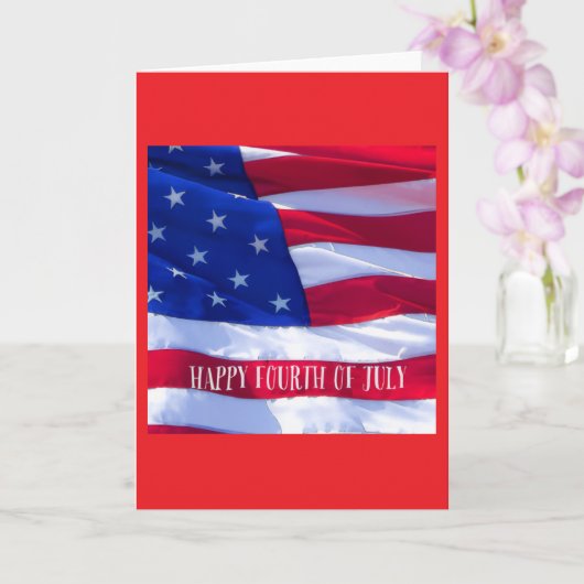 Happy 4th of July Greeting Card Kaart (Orchidee)