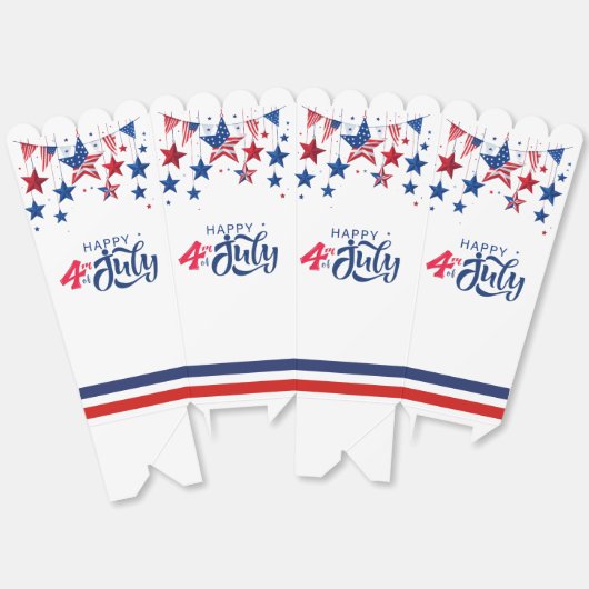 Happy 4th of July Hanging Stars ID1103 Bedankdoosjes (Ongevouwen)
