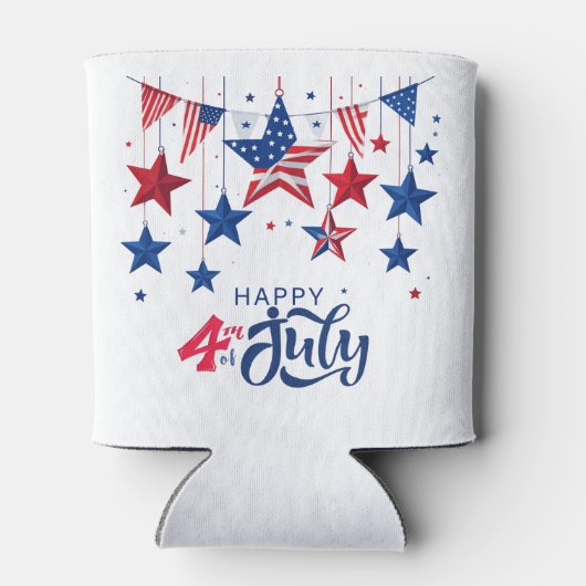 Happy 4th of July Hanging Stars ID1103 Blikjeskoeler (Achterkant)