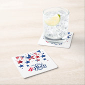 Happy 4th of July Hanging Stars ID1103 Kartonnen Onderzetters (Insitu)