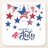 Happy 4th of July Hanging Stars ID1103 Kartonnen Onderzetters (Voorkant)
