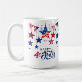 Happy 4th of July Hanging Stars ID1103 Koffiemok (Links)