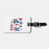 Happy 4th of July Independence Day Bagagelabel (Voorkant horizontaal)