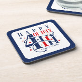 Happy 4th of July Independence Day Bier Onderzetter (Linkerzijde)