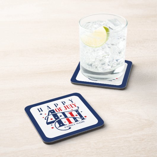 Happy 4th of July Independence Day Bier Onderzetter (Rechterzijde)