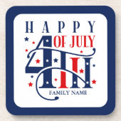 Happy 4th of July Independence Day Bier Onderzetter (Voorkant)