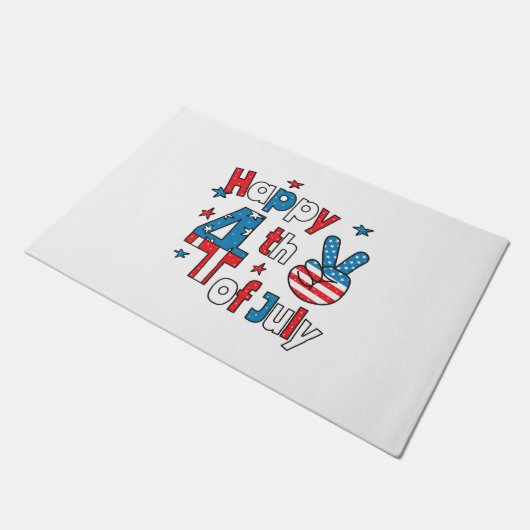 Happy 4th of July Independence Day Deurmat (Schuin)
