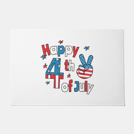 Happy 4th of July Independence Day Deurmat (Voorkant)