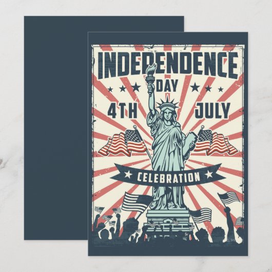 Happy 4th of July Independence Day Feestdagenkaart (Voorkant / Achterkant)