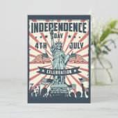 Happy 4th of July Independence Day Feestdagenkaart (Staand voorkant)