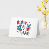 Happy 4th of July Independence Day Kaart (Gele Bloem)