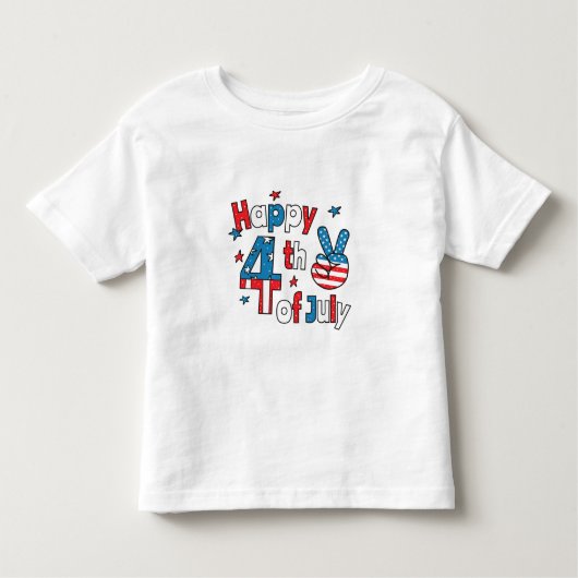 Happy 4th of July Independence Day Kinder Shirts (Voorkant)