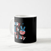 Happy 4th of July Independence Day Koffiemok (Voorkant links)