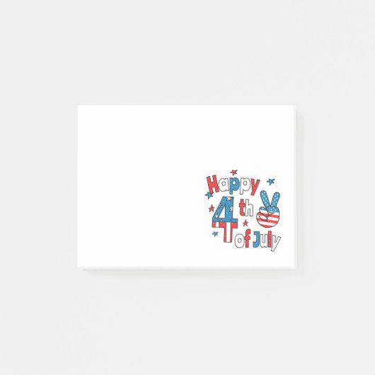Happy 4th of July Independence Day Post-it® Notes (Voorkant)