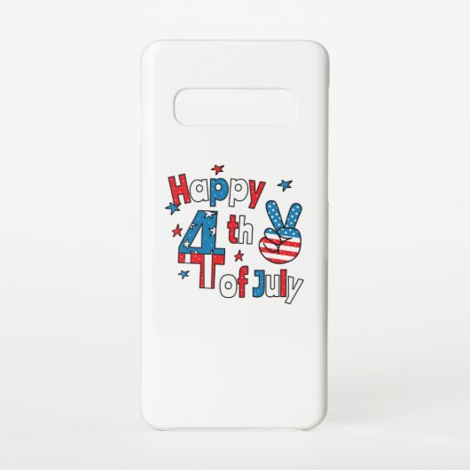 Happy 4th of July Independence Day Samsung Galaxy Hoesje (Achterkant)