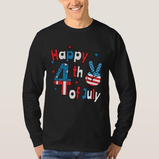 Happy 4th of July Independence Day T-shirt (Voorkant)
