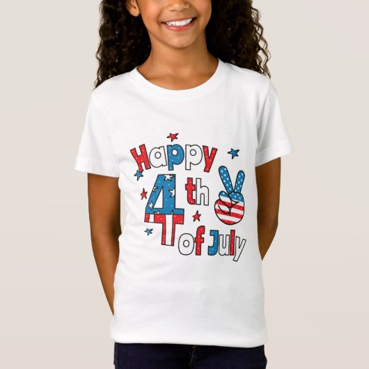 Happy 4th of July Independence Day T-shirt (Voorkant)