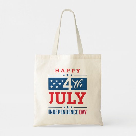 Happy 4th of July Independence Day Tote Bag (Achterkant)