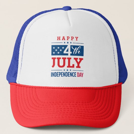 Happy 4th of July Independence Day Trucker Pet (Voorkant)