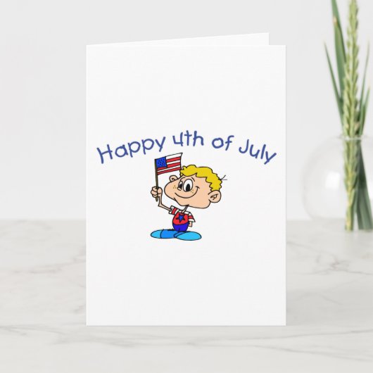 Happy 4th of July (Jongen) Kaart (Voorkant)