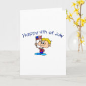 Happy 4th of July (Jongen) Kaart (Gele Bloem)
