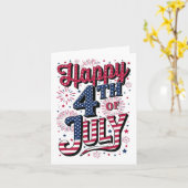 Happy 4th Of July Kaart (Gele Bloem)
