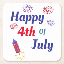 Happy 4th Of July Kartonnen Onderzetters