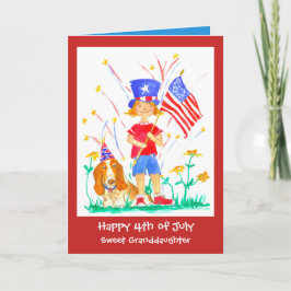 Happy 4th of July Kleindochter Custom Kaart